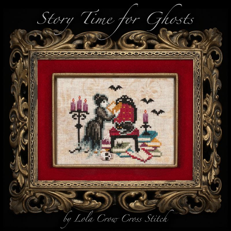 Story Time for Ghosts (Book Lover's Halloween #1) - Lola Crow Cross Stitch - Cross Stitch Pattern [Needlework Marketplace 2025]