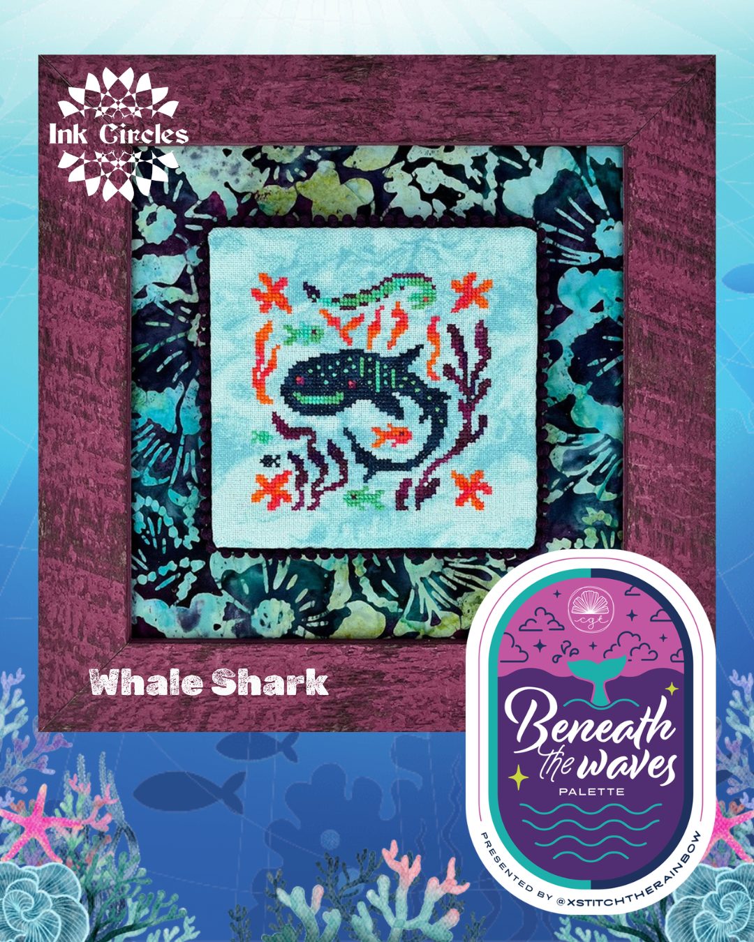 Whale Shark (Beneath the Waves) - Ink Circles - Cross Stitch Pattern [Nashville 2026]