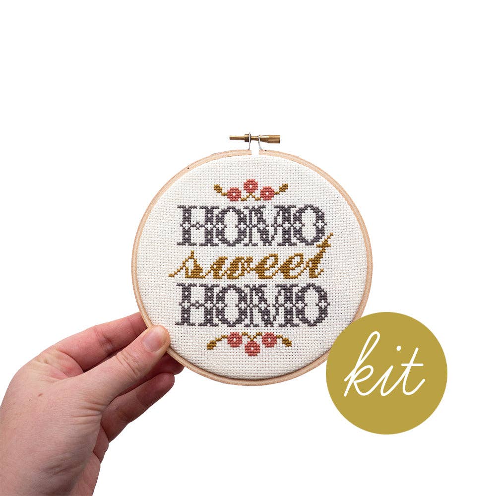Homo Sweet Homo Cross Stitch Kit - Junebug & Darlin