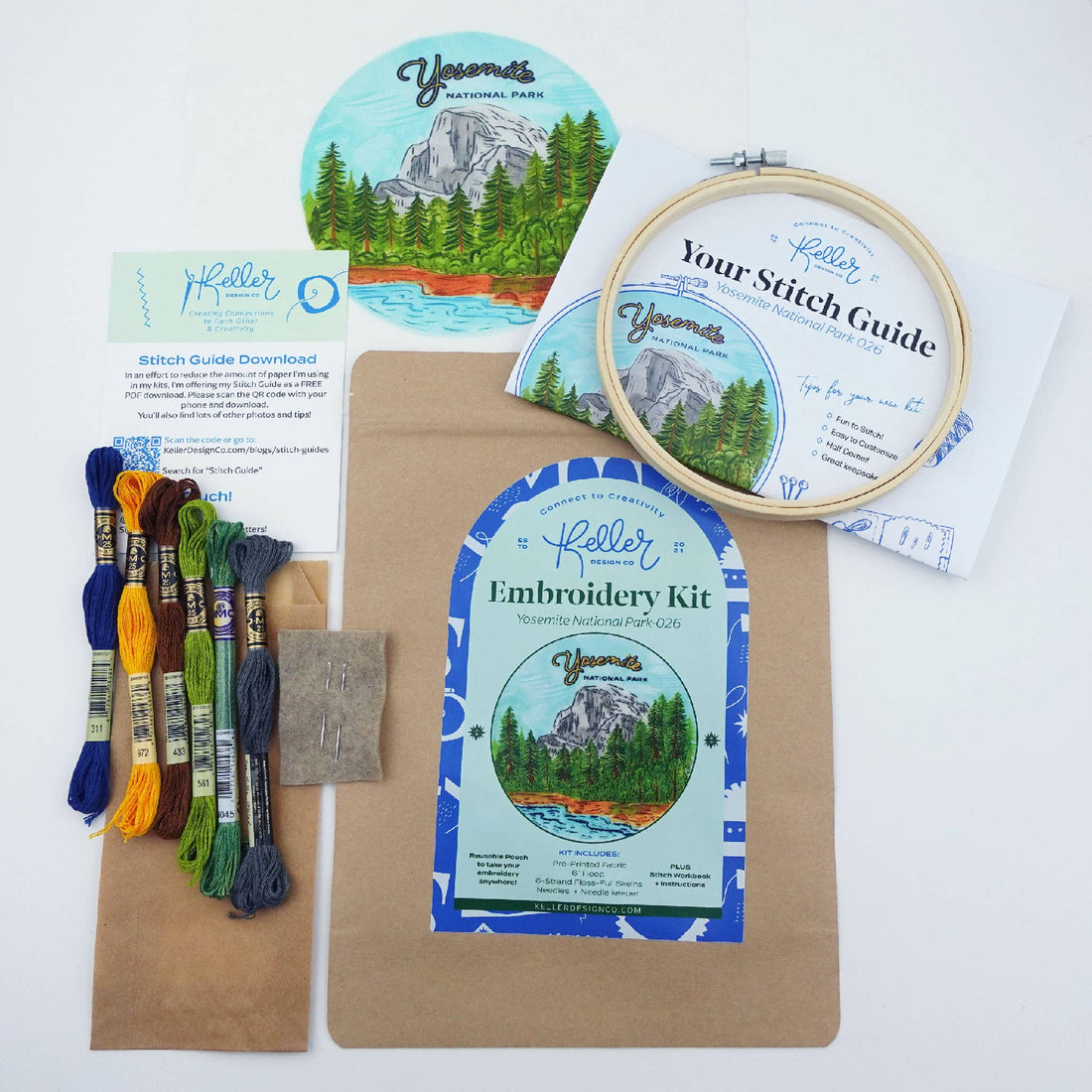 Yosemite National Park Hand Embroidery Craft Kit