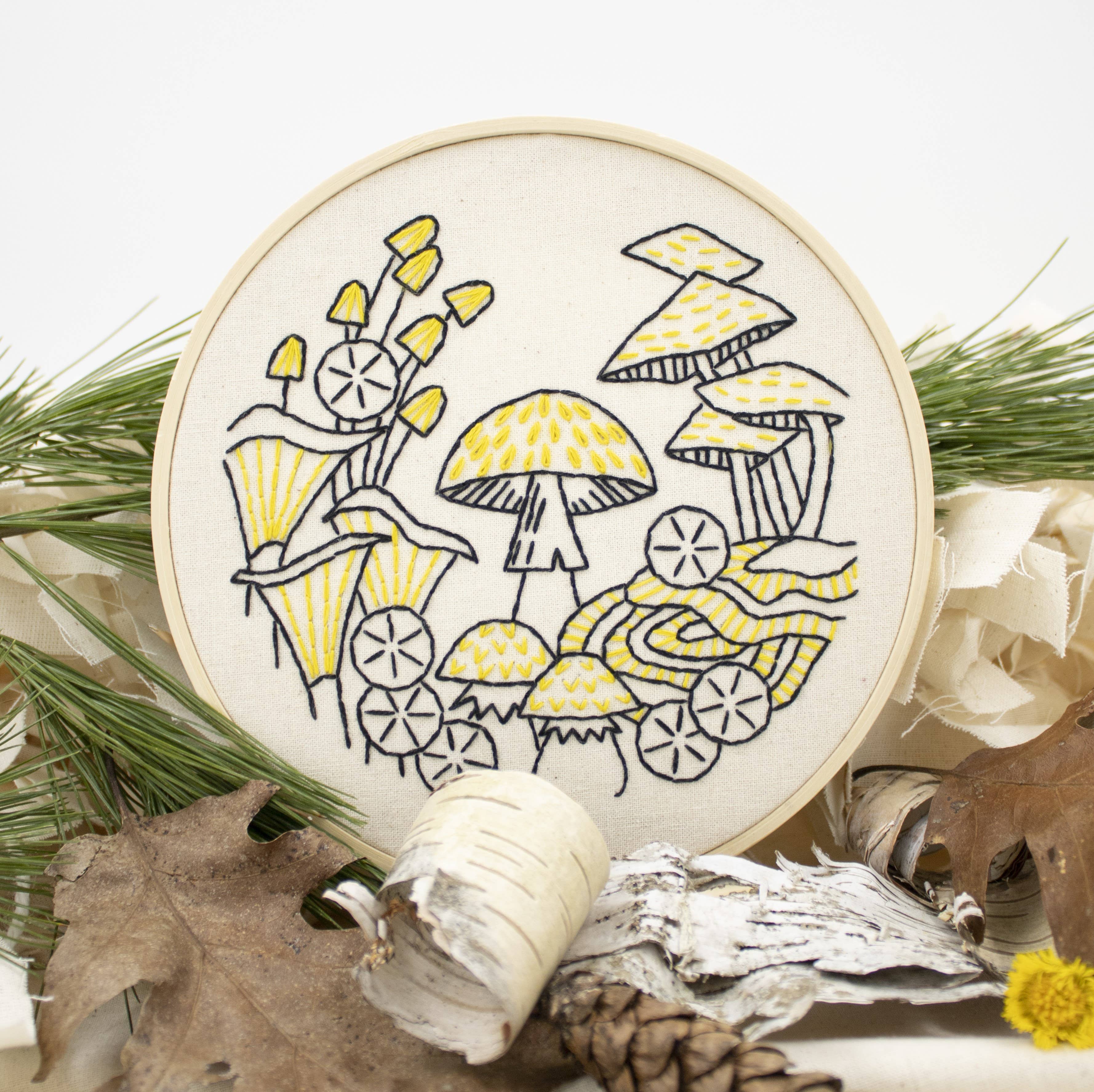 Mushrooms Embroidery Kit - Hook, Line, & Tinker