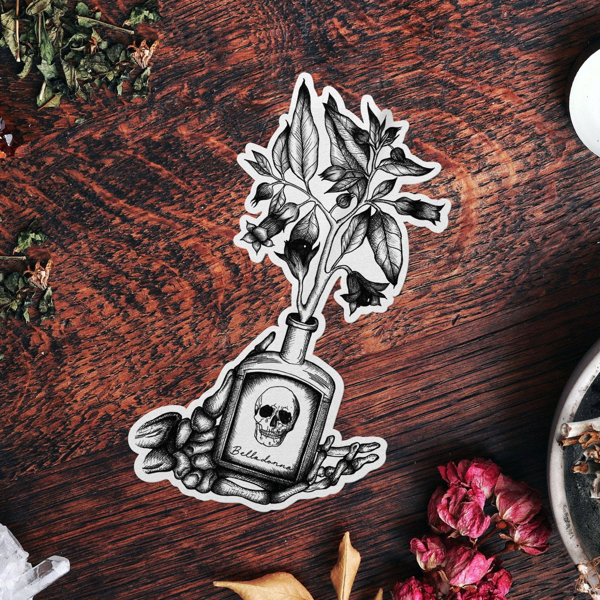 Belladonna Skeleton Sticker