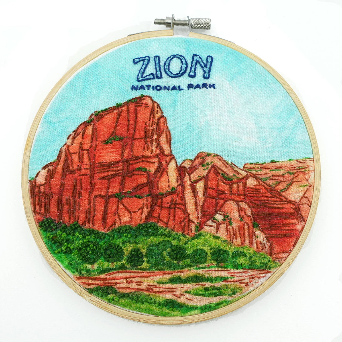 Zion National Park Hand Embroidery Craft Kit