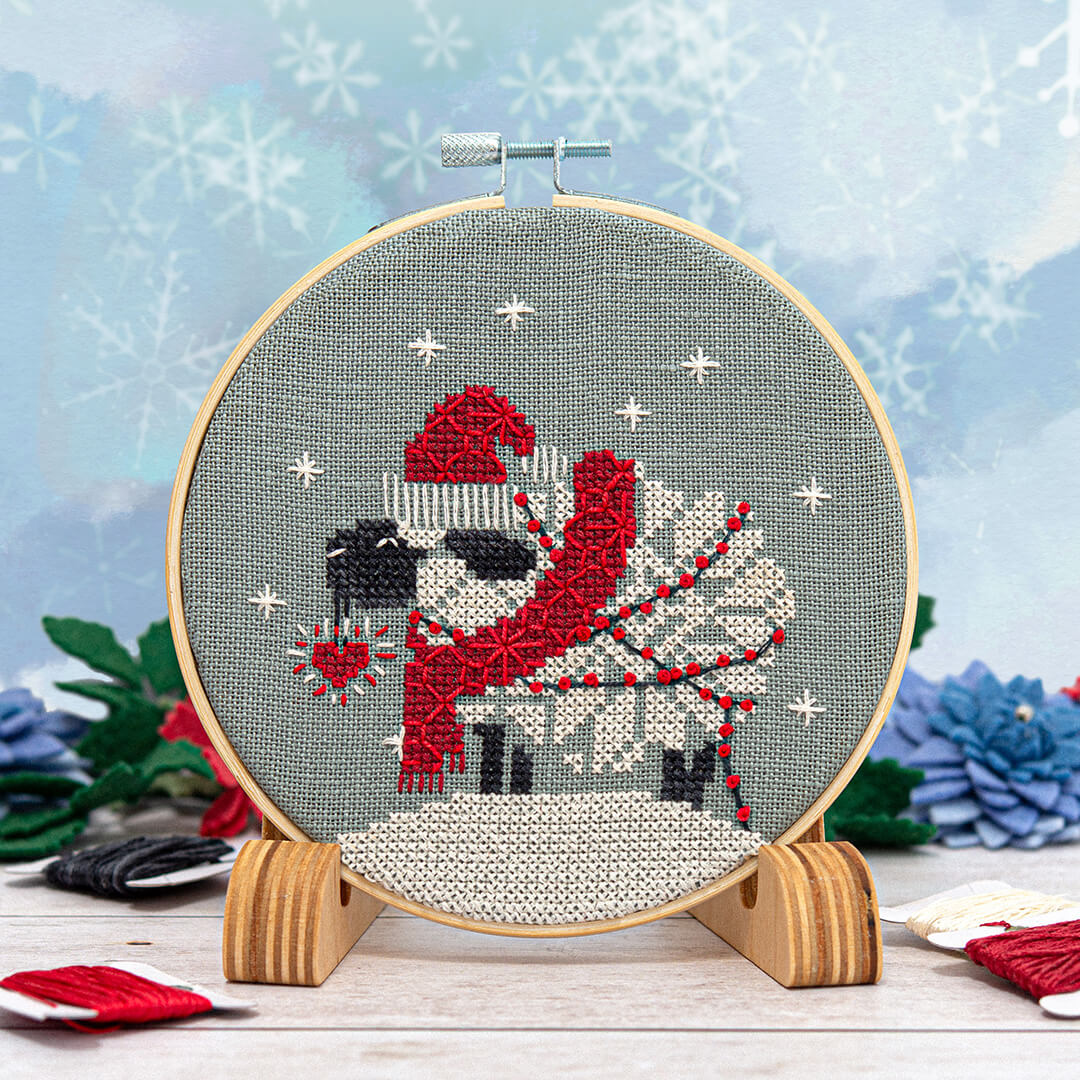 Snowflake Sheep Ornament - Counting Puddles - Cross Stitch Pattern [Needlework Marketplace 2024]