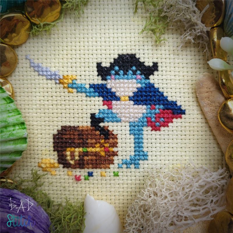 Captain Legs - BAD Stitch - Cross Stitch Pattern