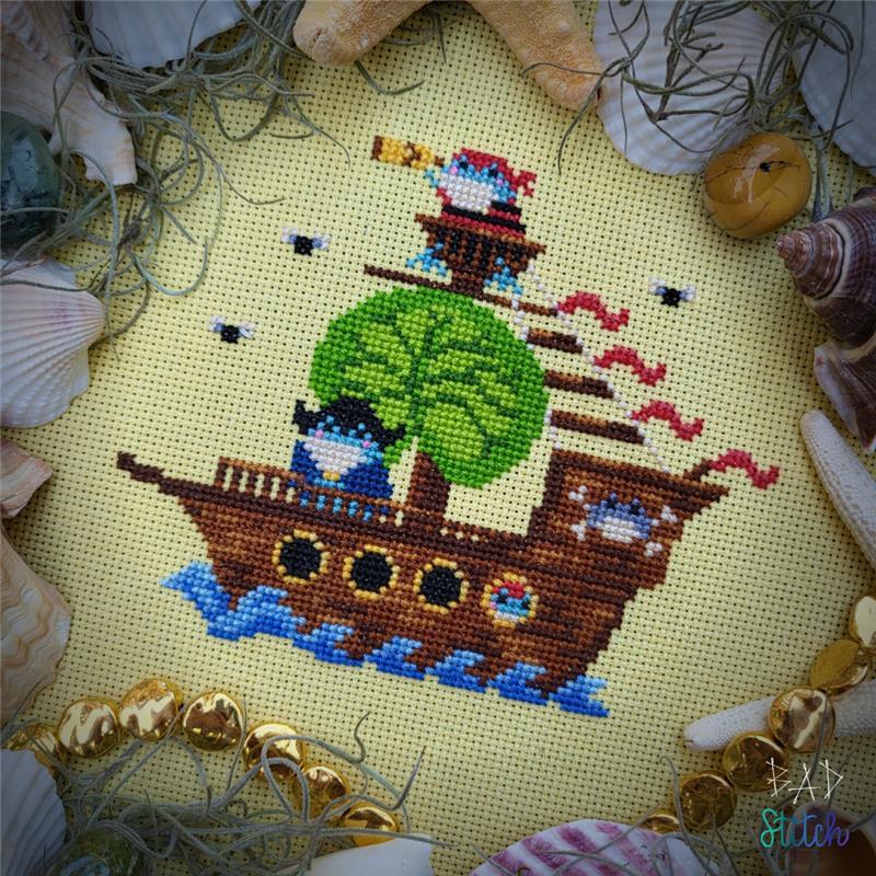 Froggo Pirates - BAD Stitch - Cross Stitch Pattern