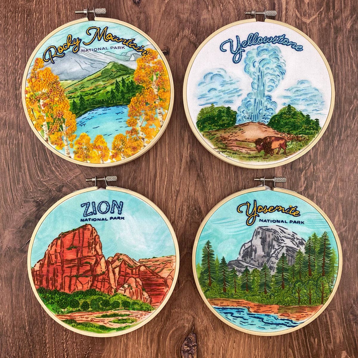 Yellowstone National Park Hand Embroidery Craft Kit