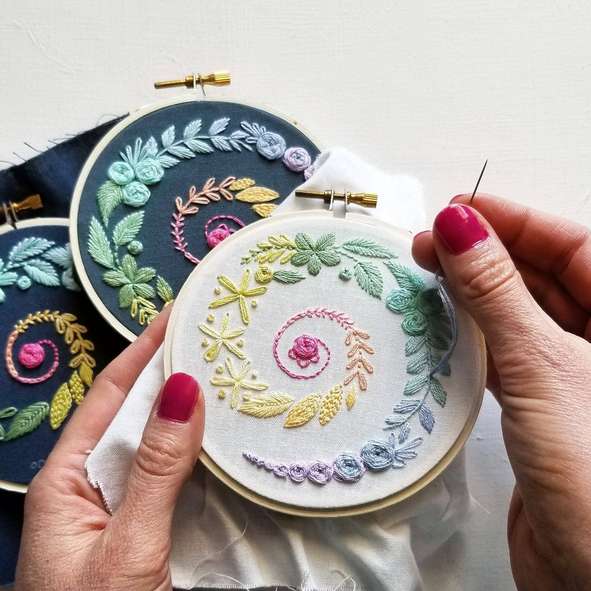 Spiral Sampler Beginner Embroidery Kit - Jessica Long Embroidery