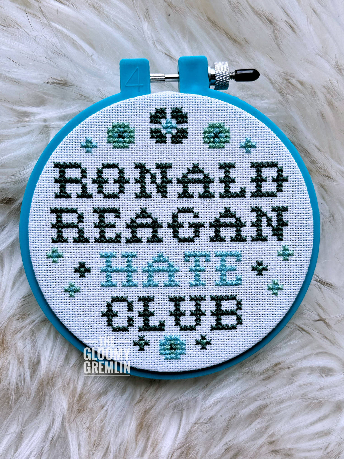 Reagan Hate Club Cross Stitch Kit - The Gloomy Gremlin