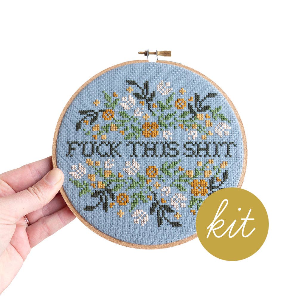 F*ck This Sh*t Cross Stitch Kit - Junebug & Darlin