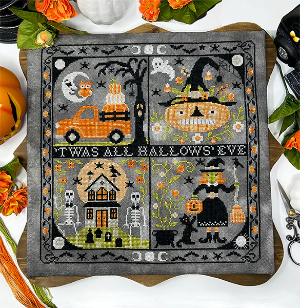 'Twas All Hallows Eve #4 - Tiny Modernist - Cross Stitch Pattern