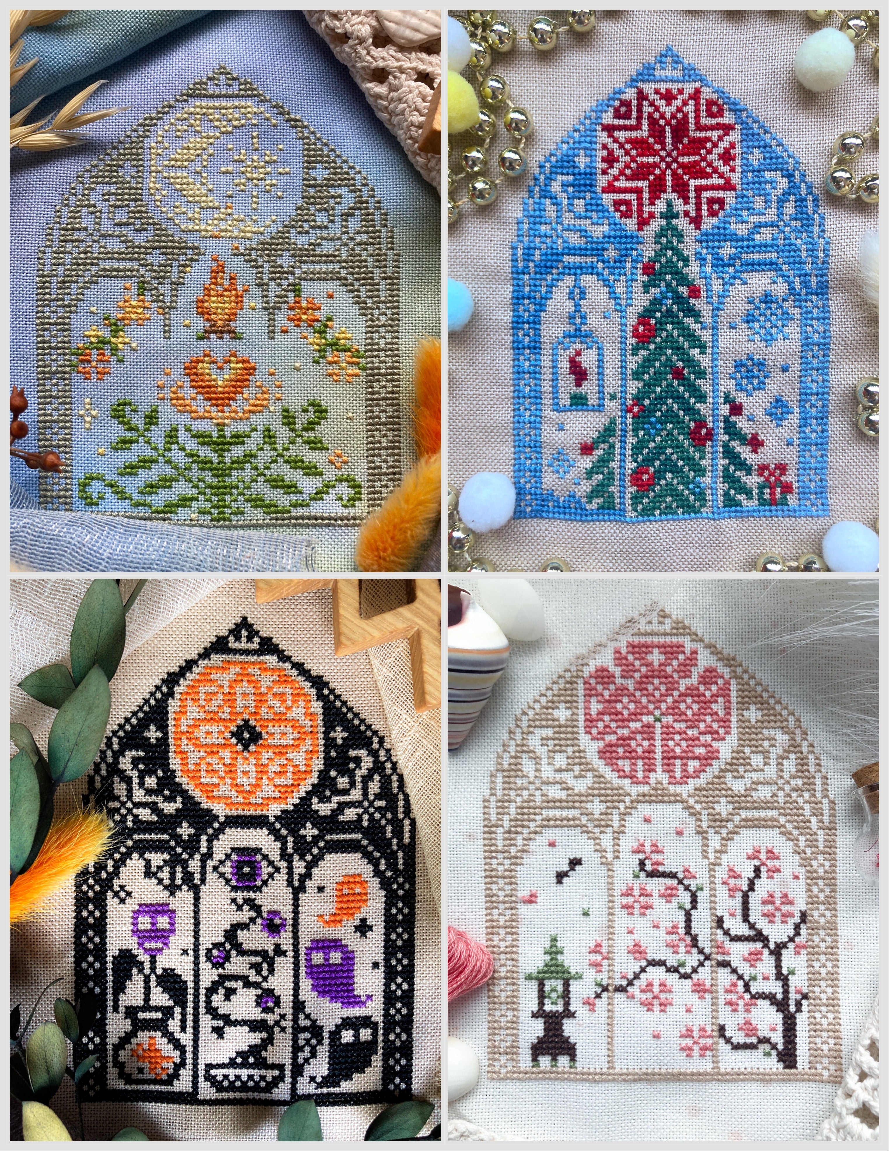 A Stitcher's Almanac of Glimpses - Quaternion Creations - Cross Stitch Pattern [Needlework Marketplace 2025]