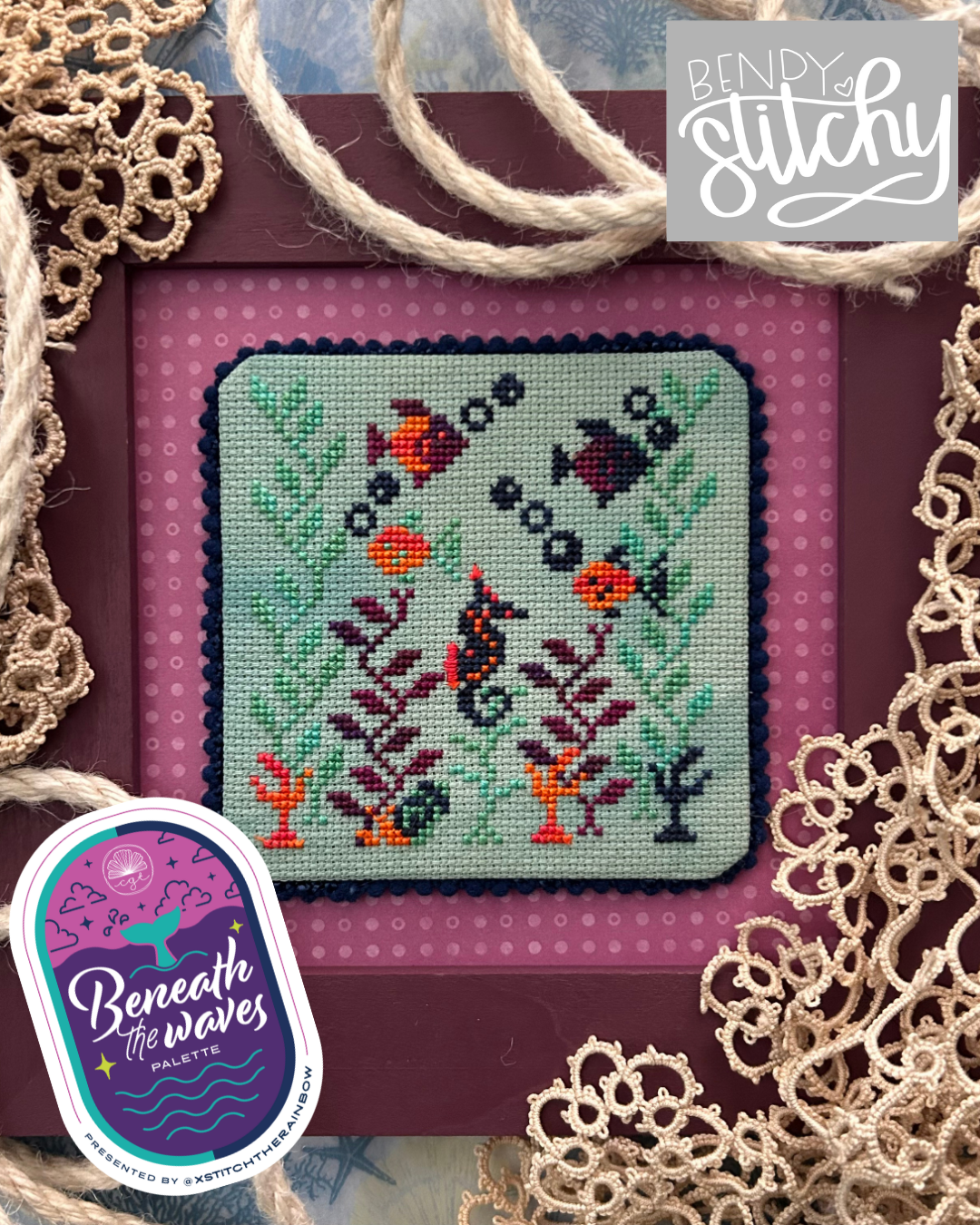 Summer Shoal (Beneath the Waves) - Bendy Stitchy Designs - Cross Stitch Pattern [Nashville 2026]