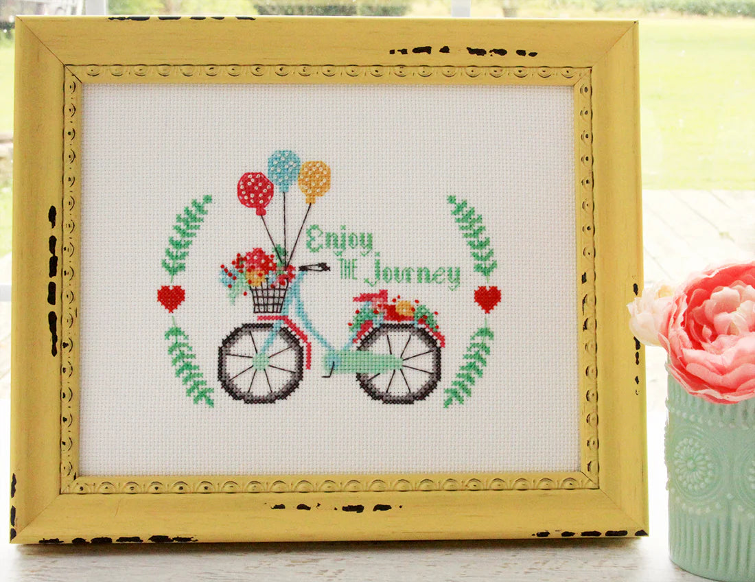 Enjoy the Journey - Flamingo Toes - Cross Stitch Pattern