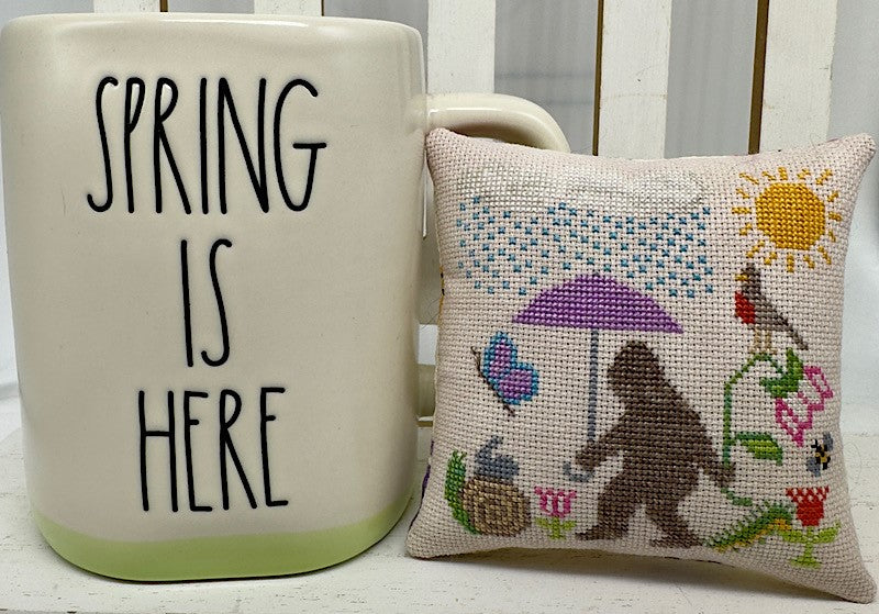 Bigfoot in Spring - SamBrie Stitches Designs - Cross Stitch Pattern