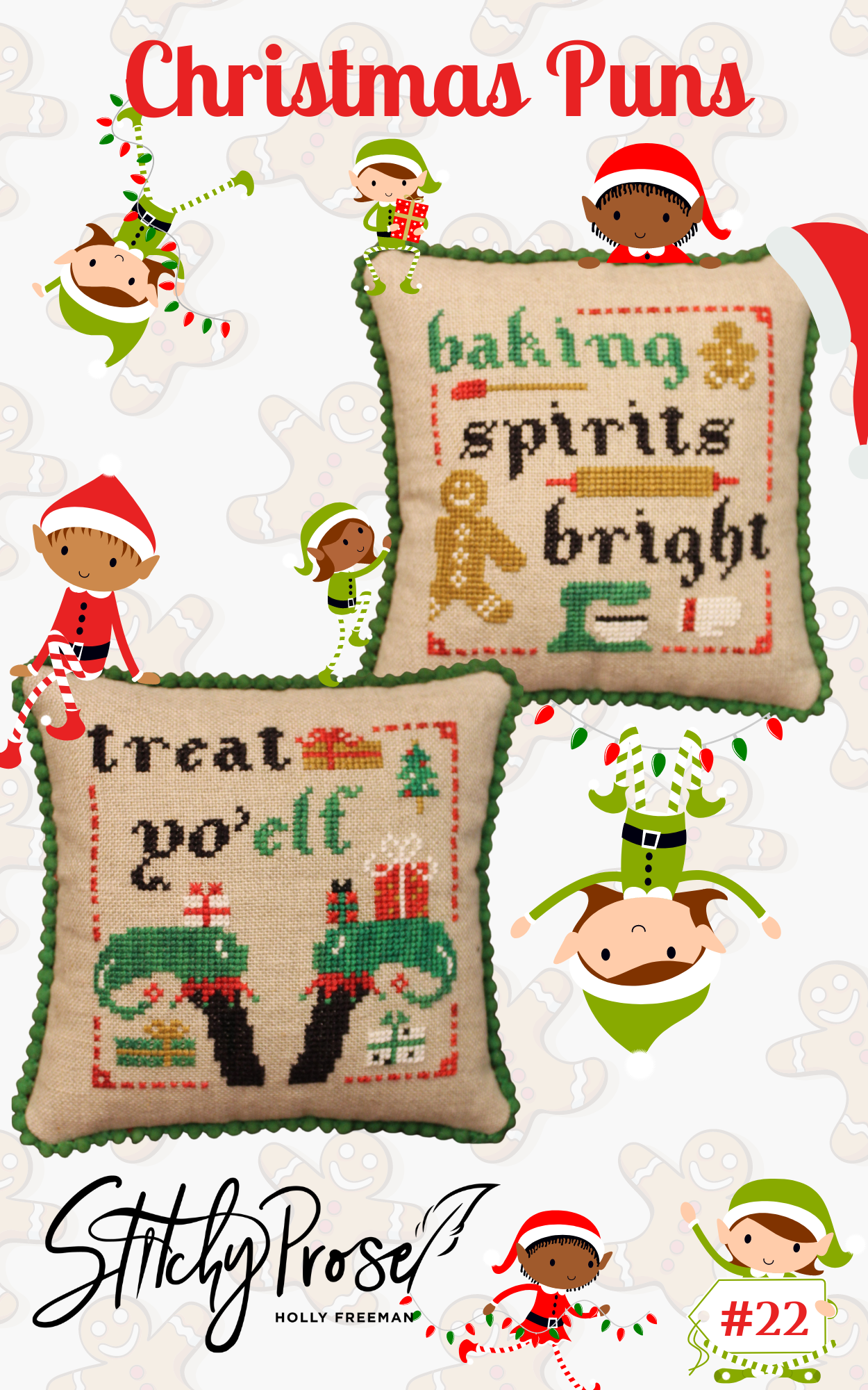Christmas Puns - Stitchy Prose - Cross Stitch Pattern [Needlework Marketplace 2023 Exclusive]