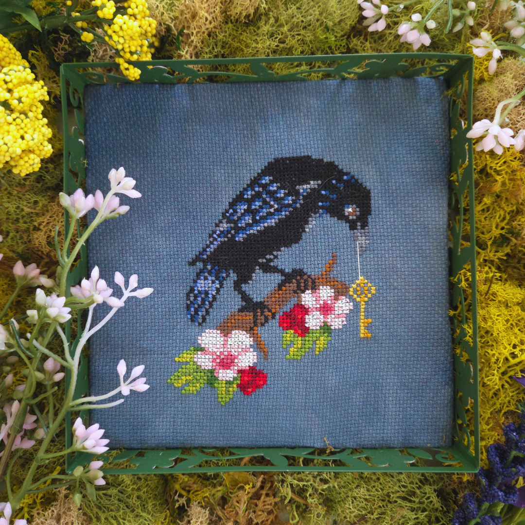 Crow in the Hawthorn - BADStitch - Cross Stitch Pattern [Needlework Marketplace 2025]