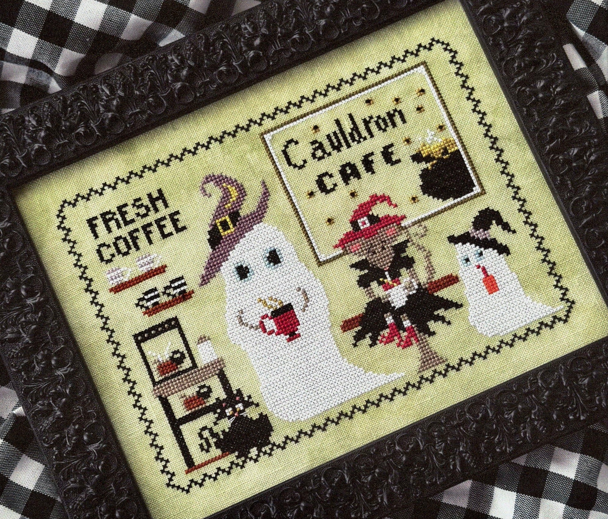 Witch's Cauldron Cafe - Finally A Farmgirl Designs - Cross Stitch Pattern