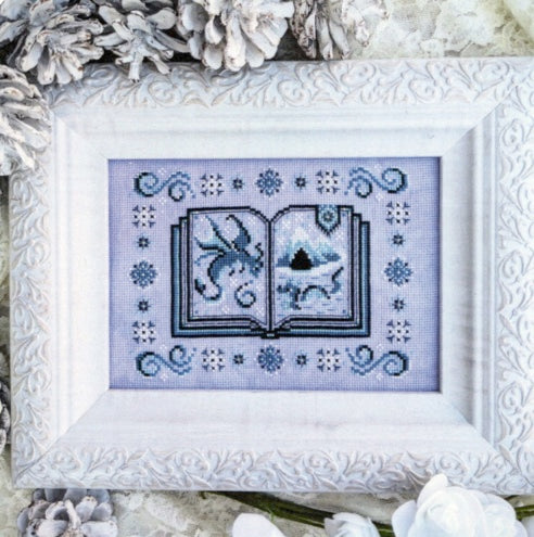 Book of Frost Dragons - Haunted Frames - Cross Stitch Pattern
