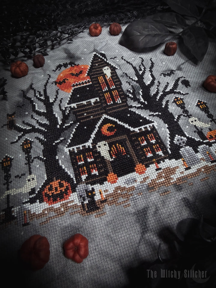 Frosted Pumpkin Cottage - The Witchy Stitcher - Cross Stitch Pattern