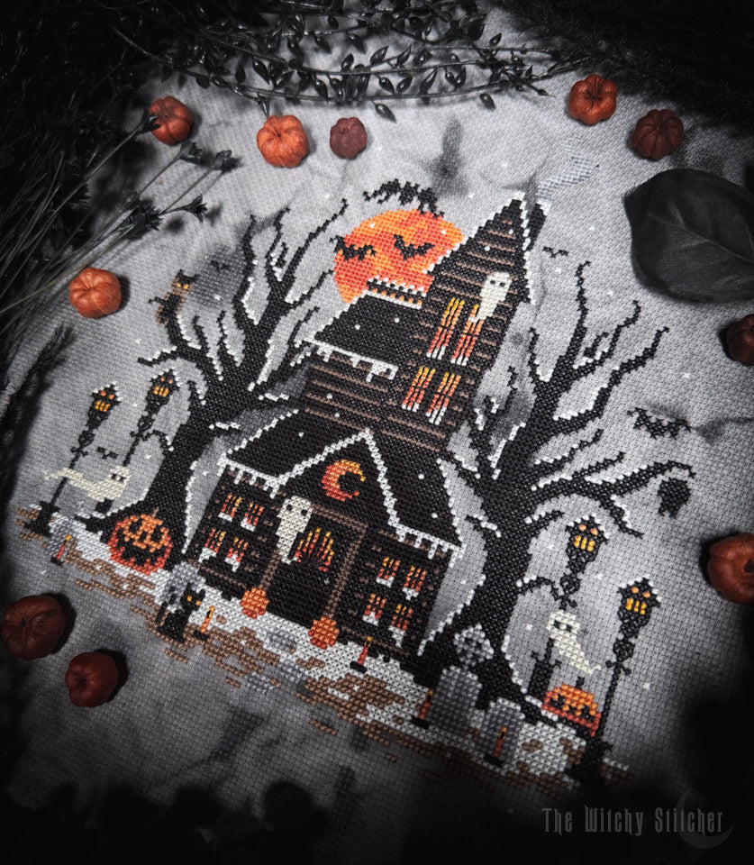Frosted Pumpkin Cottage - The Witchy Stitcher - Cross Stitch Pattern