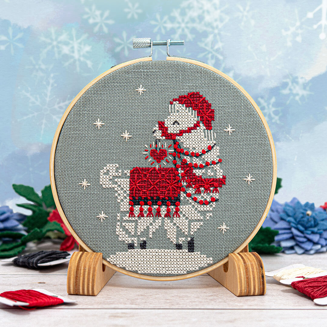 Snowflake Llama Ornament - Counting Puddles - Cross Stitch Pattern [Needlework Marketplace 2024]