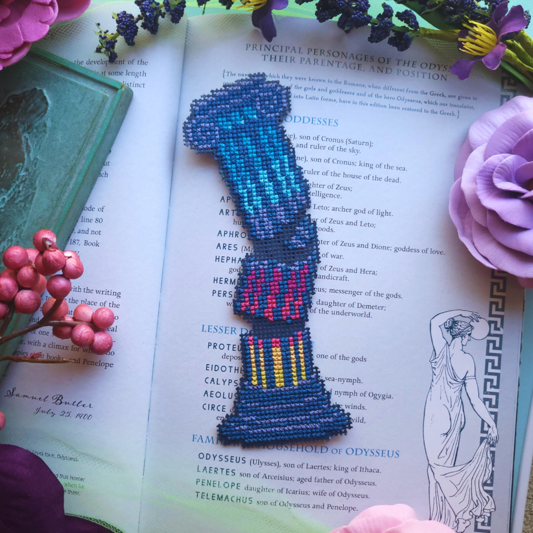 Greek Pillar Bookmark - BADStitch - Cross Stitch Pattern [Needlework Marketplace 2025]