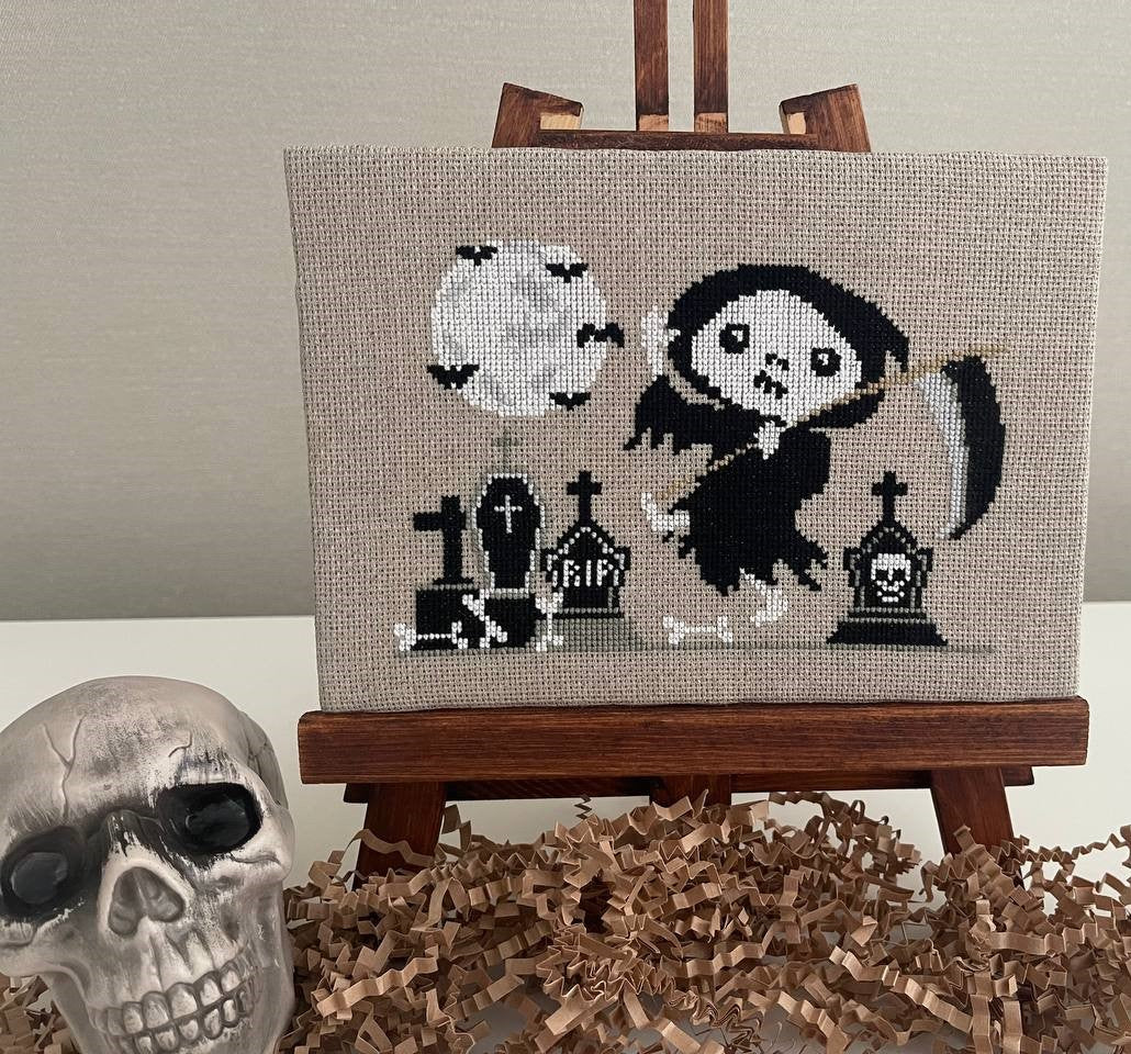 Halloween Eve in the Cemetery - Cross Stitch Pattern [Needlework Marketplace 2024]