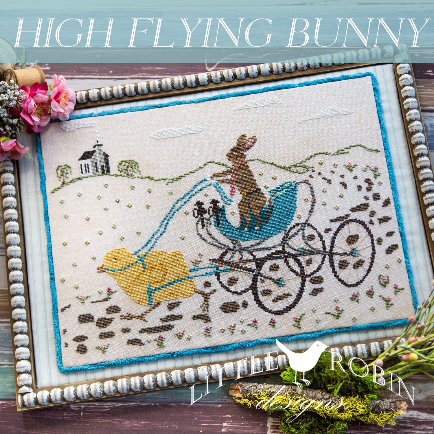 High Flying Bunny - Little Robin Designs - Cross Stitch Pattern