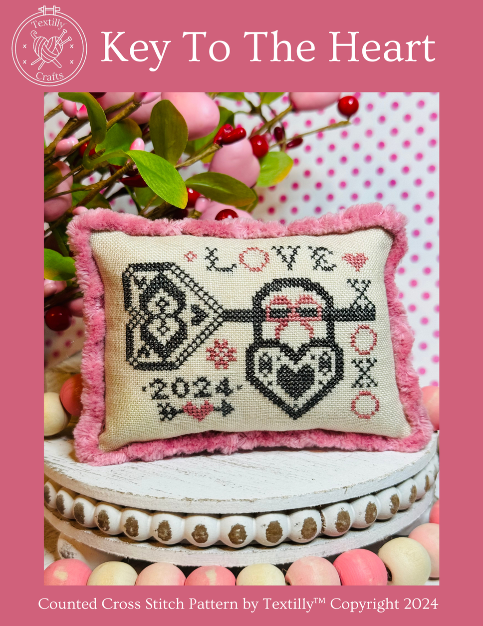 Key to the Heart - Textilly Crafts - Cross Stitch Pattern