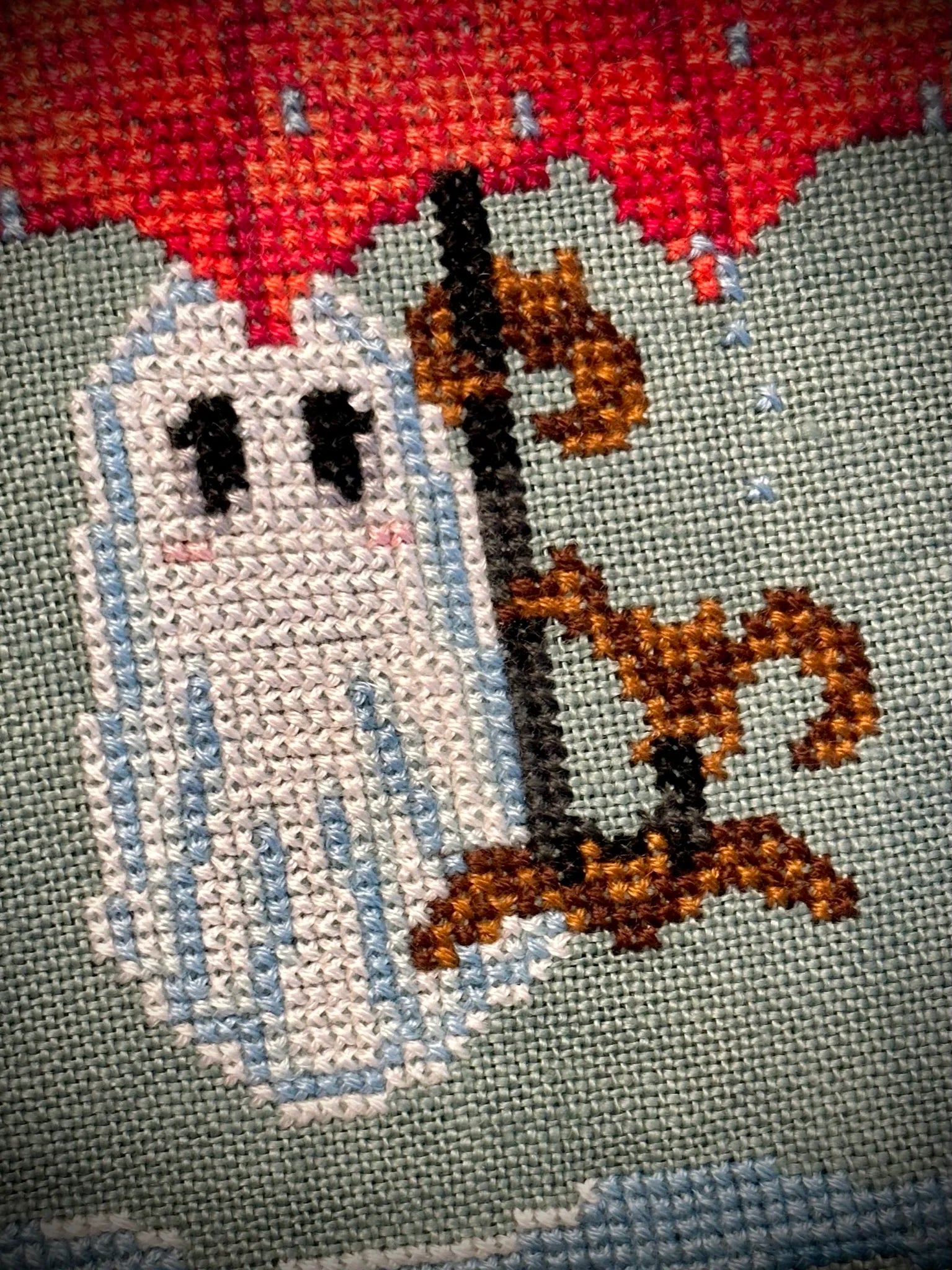 Rainy Day Ghost - The Stitch Crypt - Cross Stitch Pattern