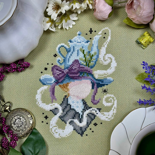 Tea Witch - The Stitch Crypt - Cross Stitch Pattern [Needlework Marketplace 2025]