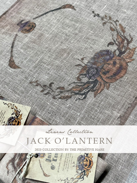 Jack O'Lantern Fabric - The Primitive Hare - Cross Stitch Fabric [Needlework Marketplace 2023 Exclusive]