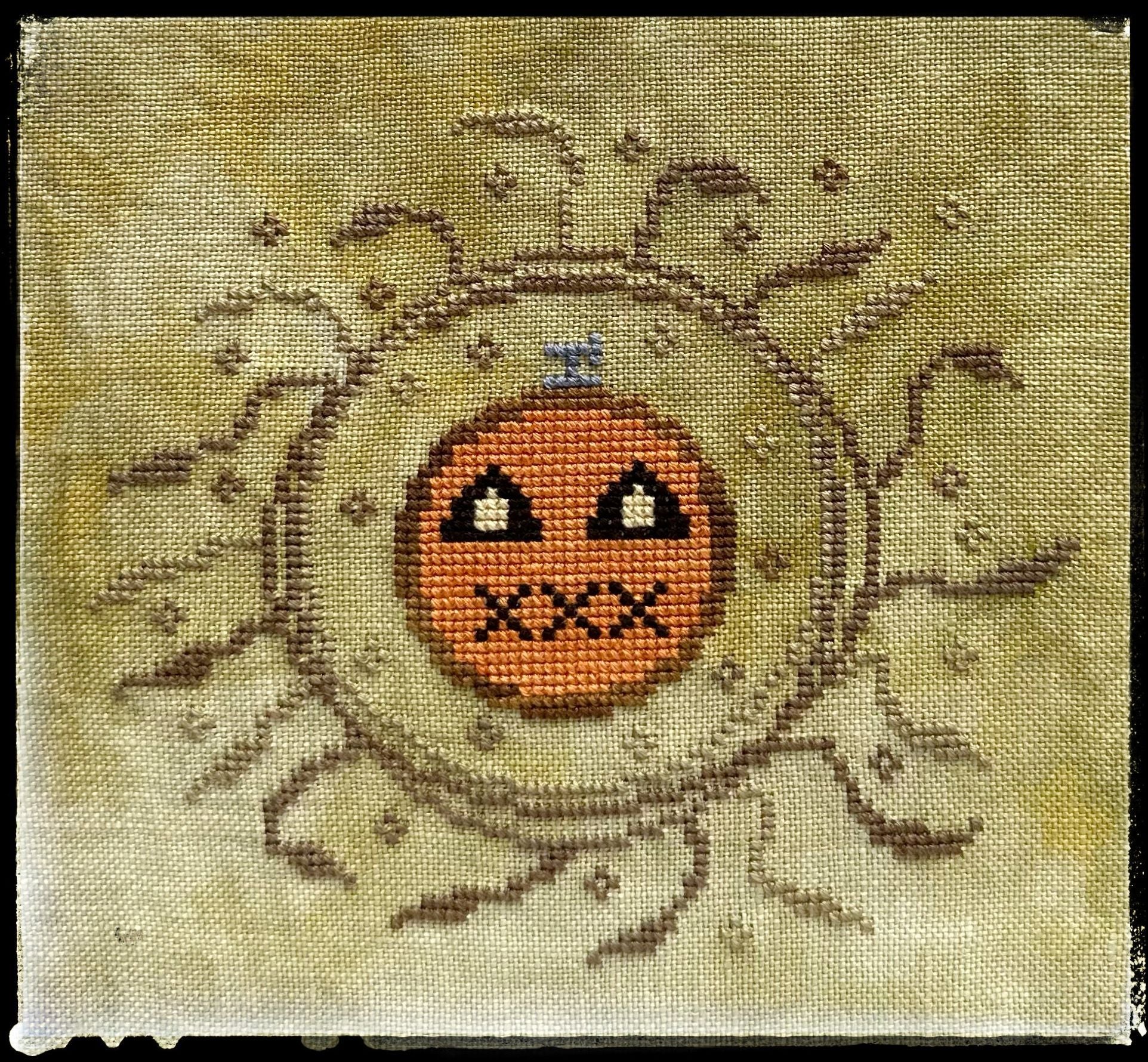 Pumpkin Wreath - Lucy Beam Love In Stitches - Cross Stitch Pattern
