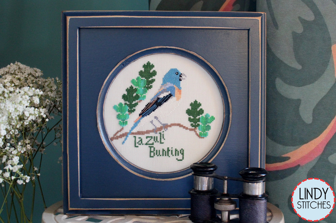 Lazuli Bunting (Bird Crush Club #5) - Lindy Stitches - Cross Stitch Pattern