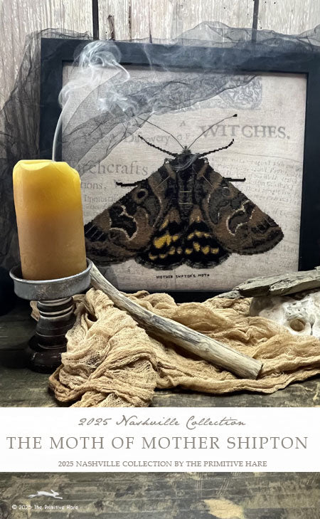 The Moth of Mother Shipton - The Primitive Hare [Nashville 2025 Release] - Cross Stitch Pattern