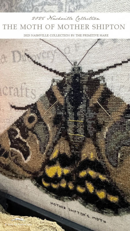 The Moth of Mother Shipton - The Primitive Hare [Nashville 2025 Release] - Cross Stitch Pattern