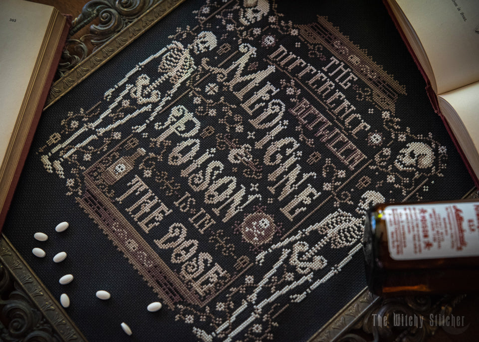 The Difference Between Medicine & Poison - The Witchy Stitcher - Cross Stitch Pattern