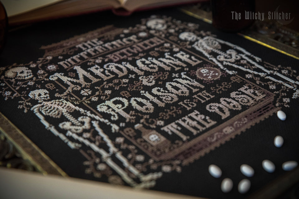 The Difference Between Medicine & Poison - The Witchy Stitcher - Cross Stitch Pattern