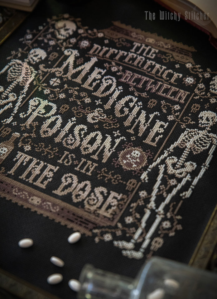 The Difference Between Medicine & Poison - The Witchy Stitcher - Cross Stitch Pattern