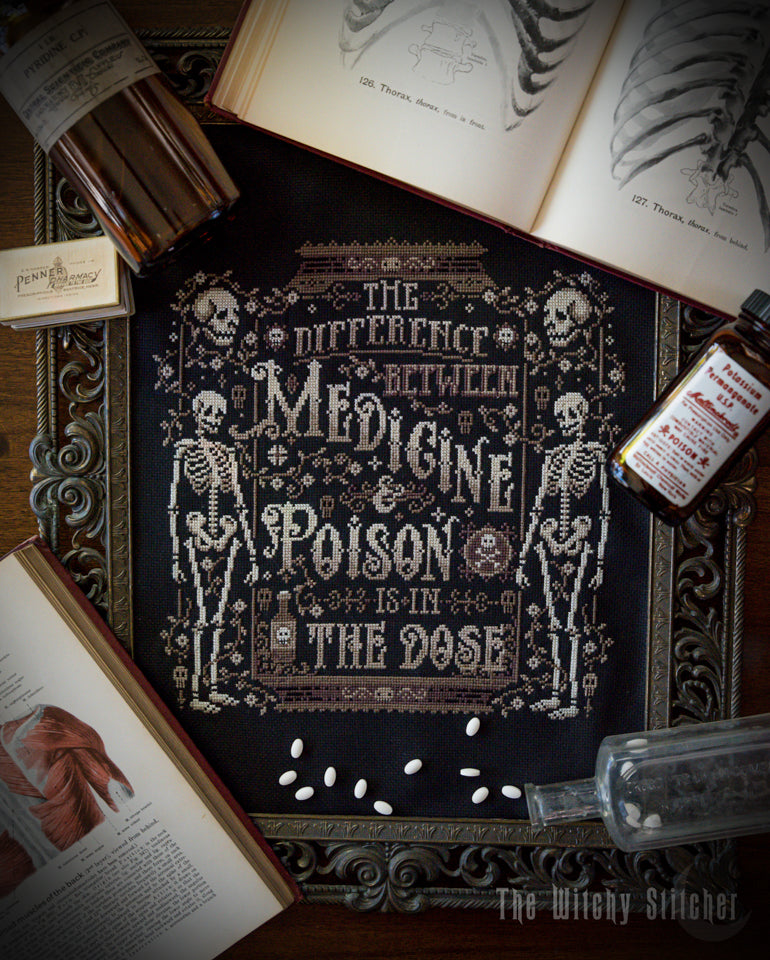 The Difference Between Medicine & Poison - The Witchy Stitcher - Cross Stitch Pattern