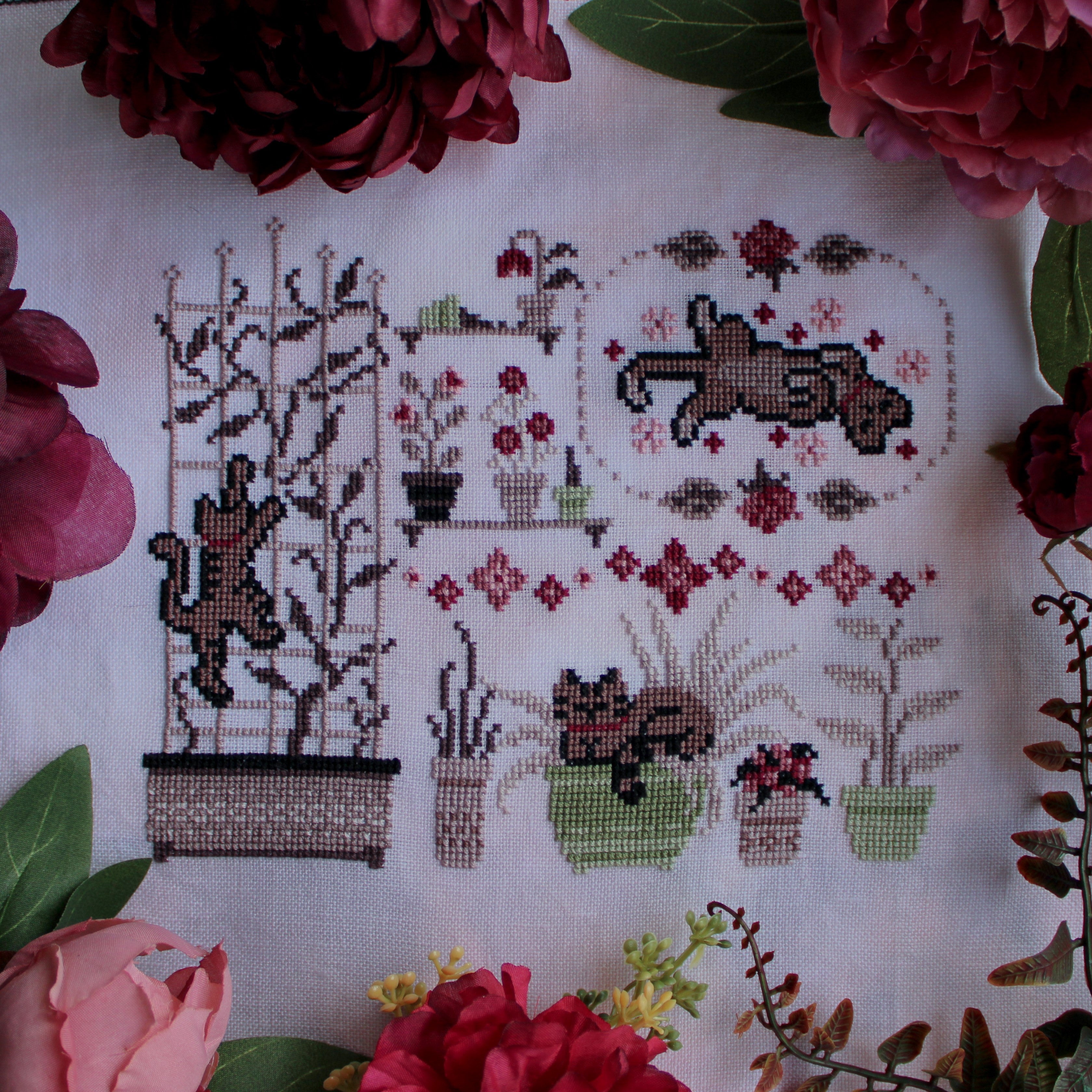Mischief in the Garden - Sprouting Lupine - Cross Stitch Pattern [Needlework Marketplace 2024]