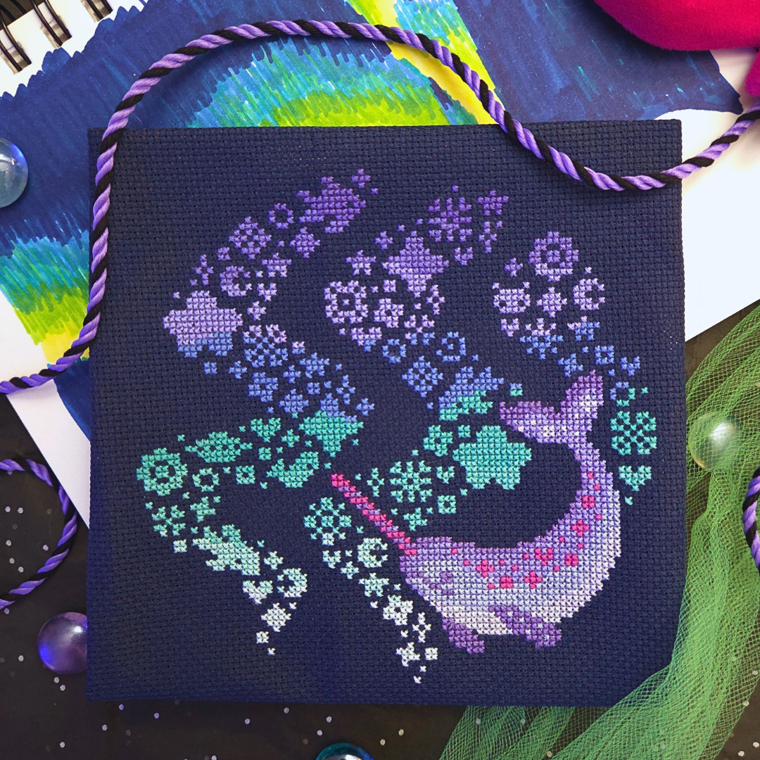 Candypop Narwhal - BAD Stitch - Cross Stitch Pattern [Needlework Marketplace 2026]