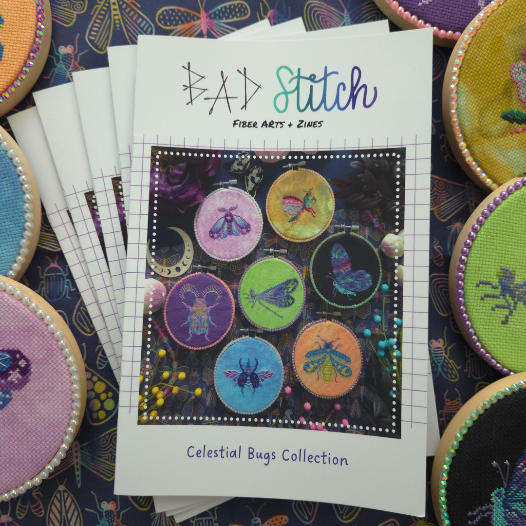Celestial Bugs Zine - BAD Stitch - Cross Stitch Pattern [Needlework Marketplace 2026]