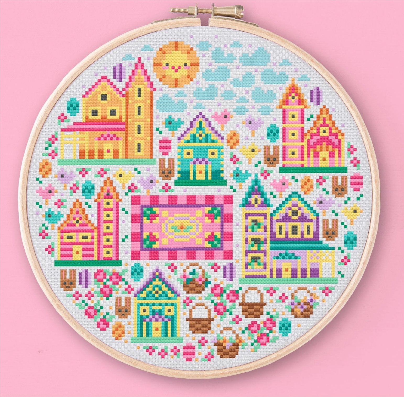 Easter Town - Una Buena Pieza - Cross Stitch Pattern [Nashville 2026]