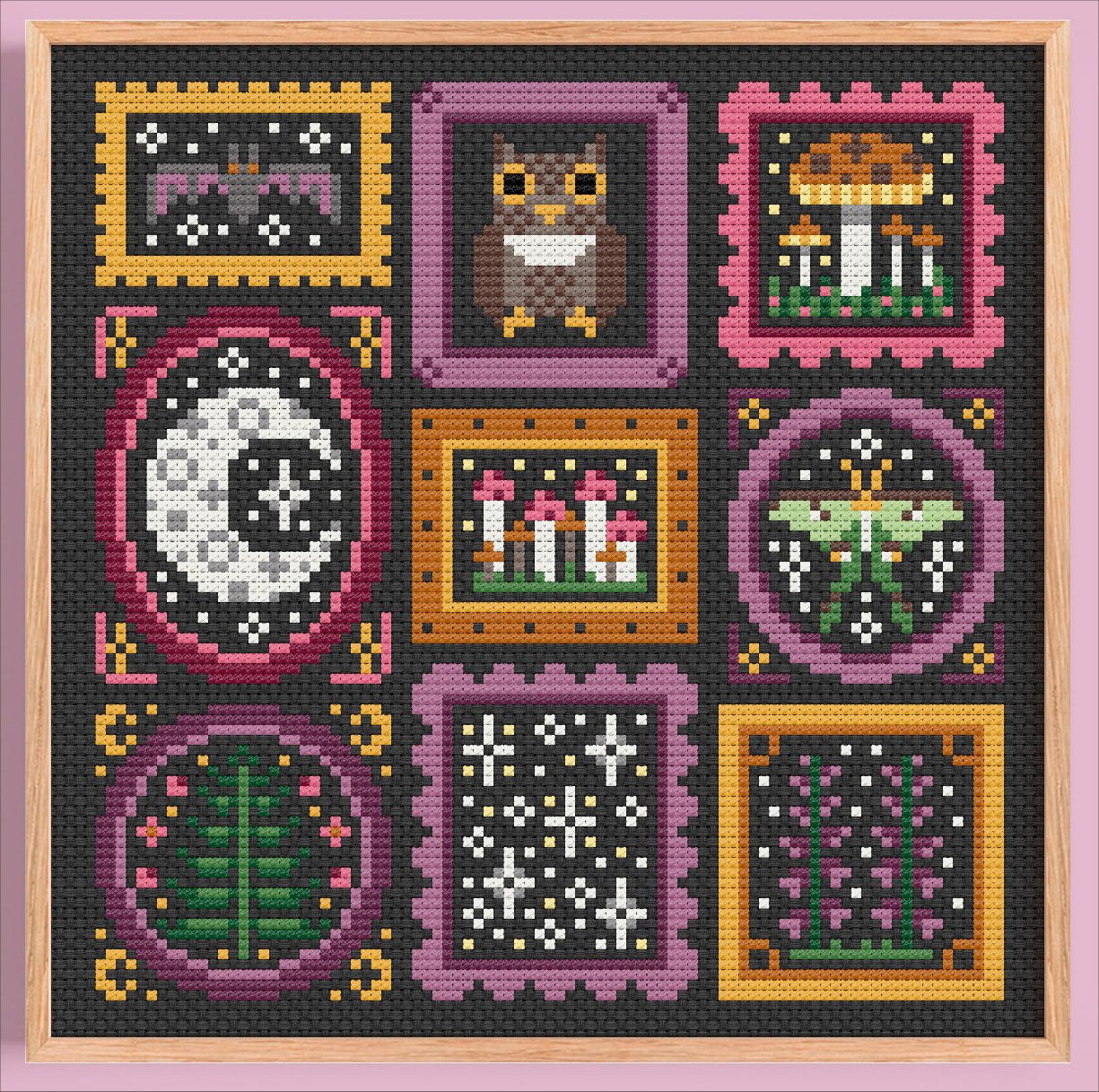 Mini Frames: Night - Una Buena Pieza - Cross Stitch Pattern [Nashville 2026]