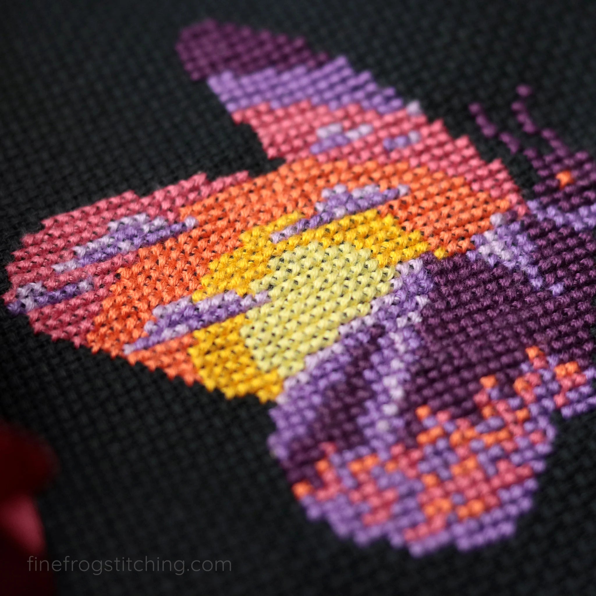 Mountain Sunset Moth - Fine Frog Stitching - Cross Stitch Pattern