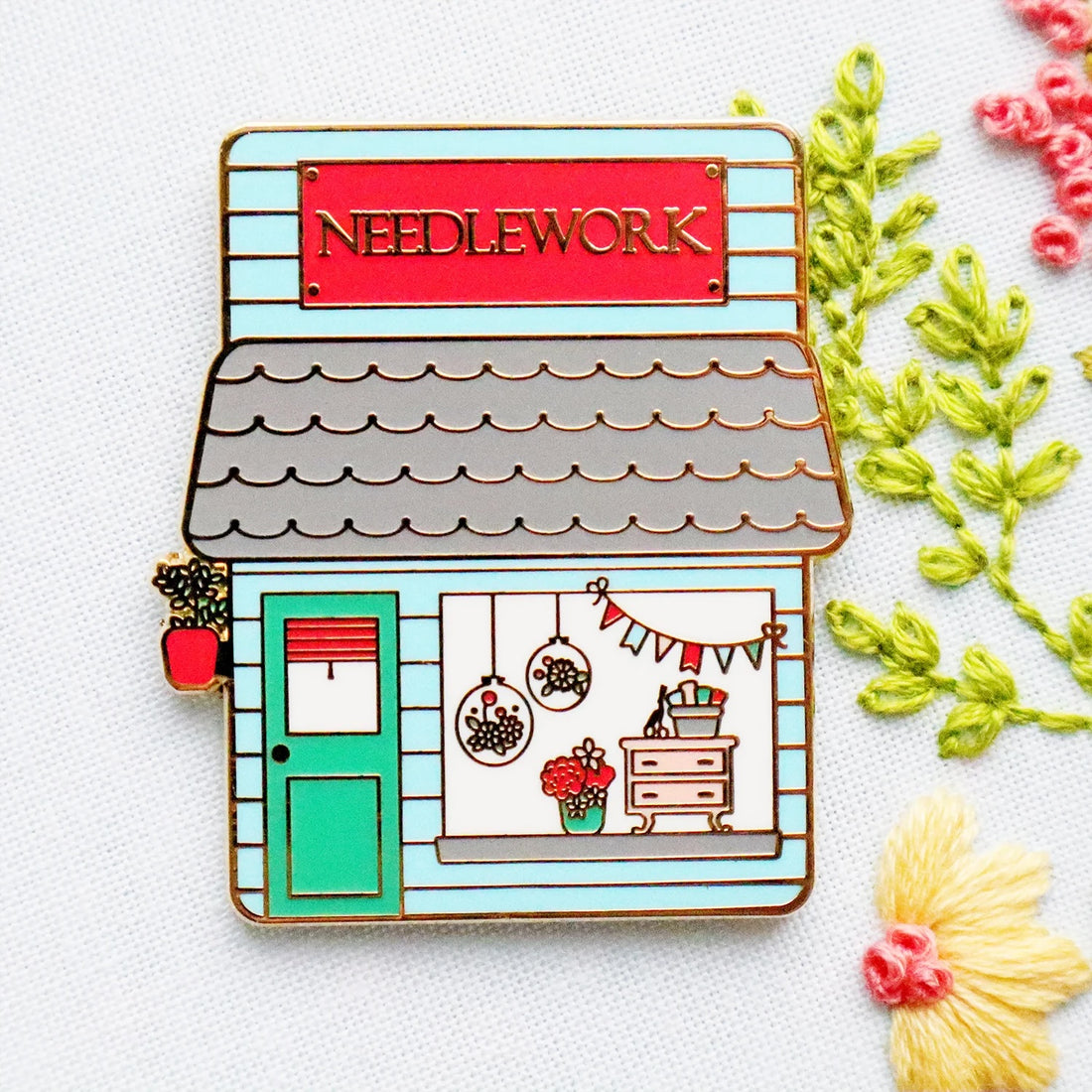 Needlework Shop Needle Minder - Flamingo Toes