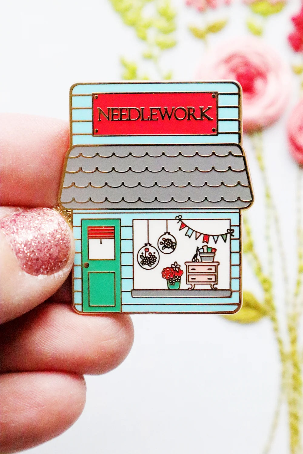 Needlework Shop Needle Minder - Flamingo Toes