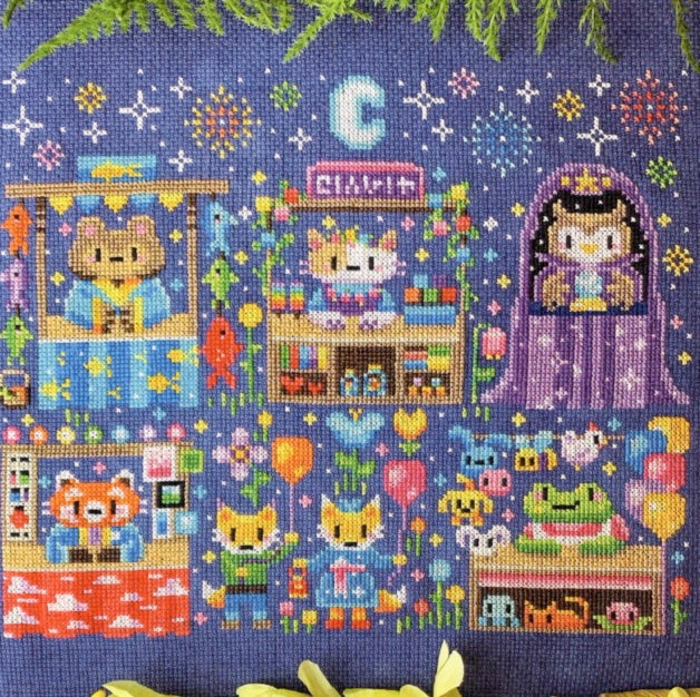 Night Market Magic - Flossy Fox Shop - Cross Stitch Pattern